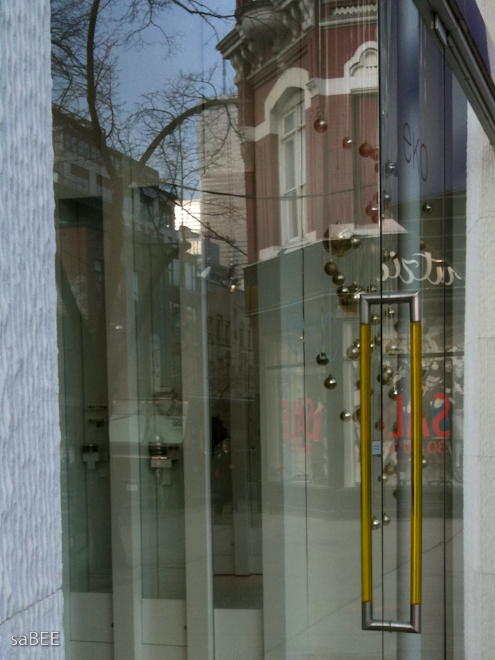reflections in a window