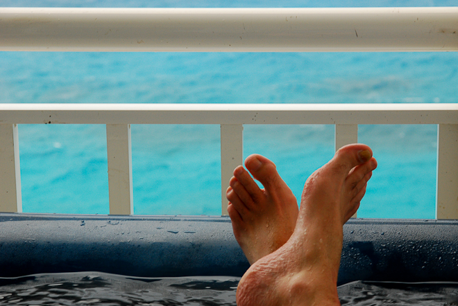 relaxed feet