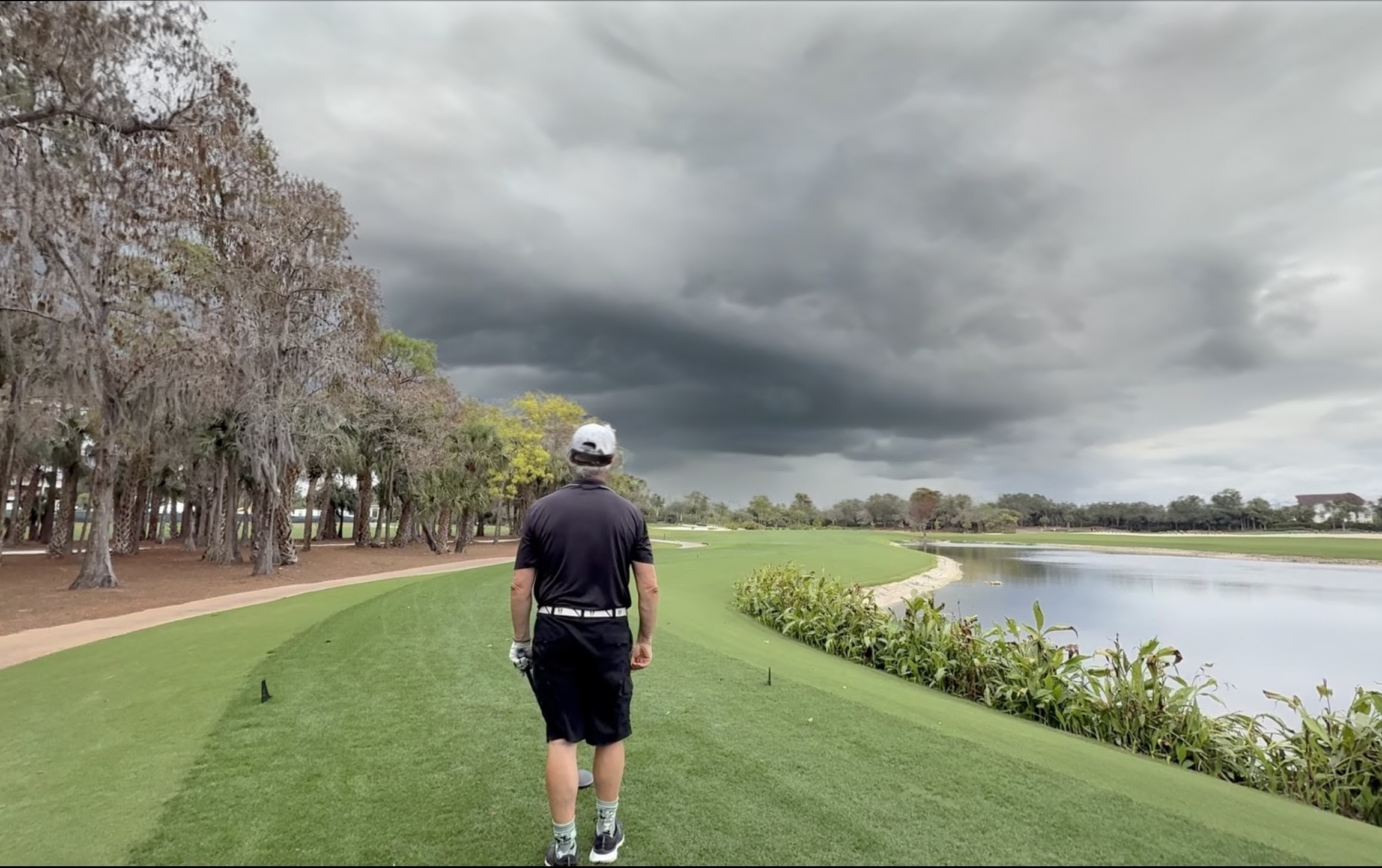 stormy clouds on the golf course