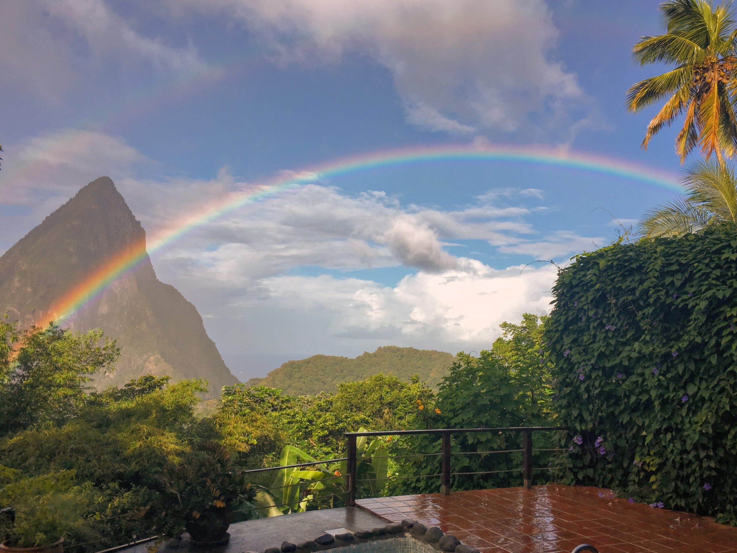 petit piton view from the villa