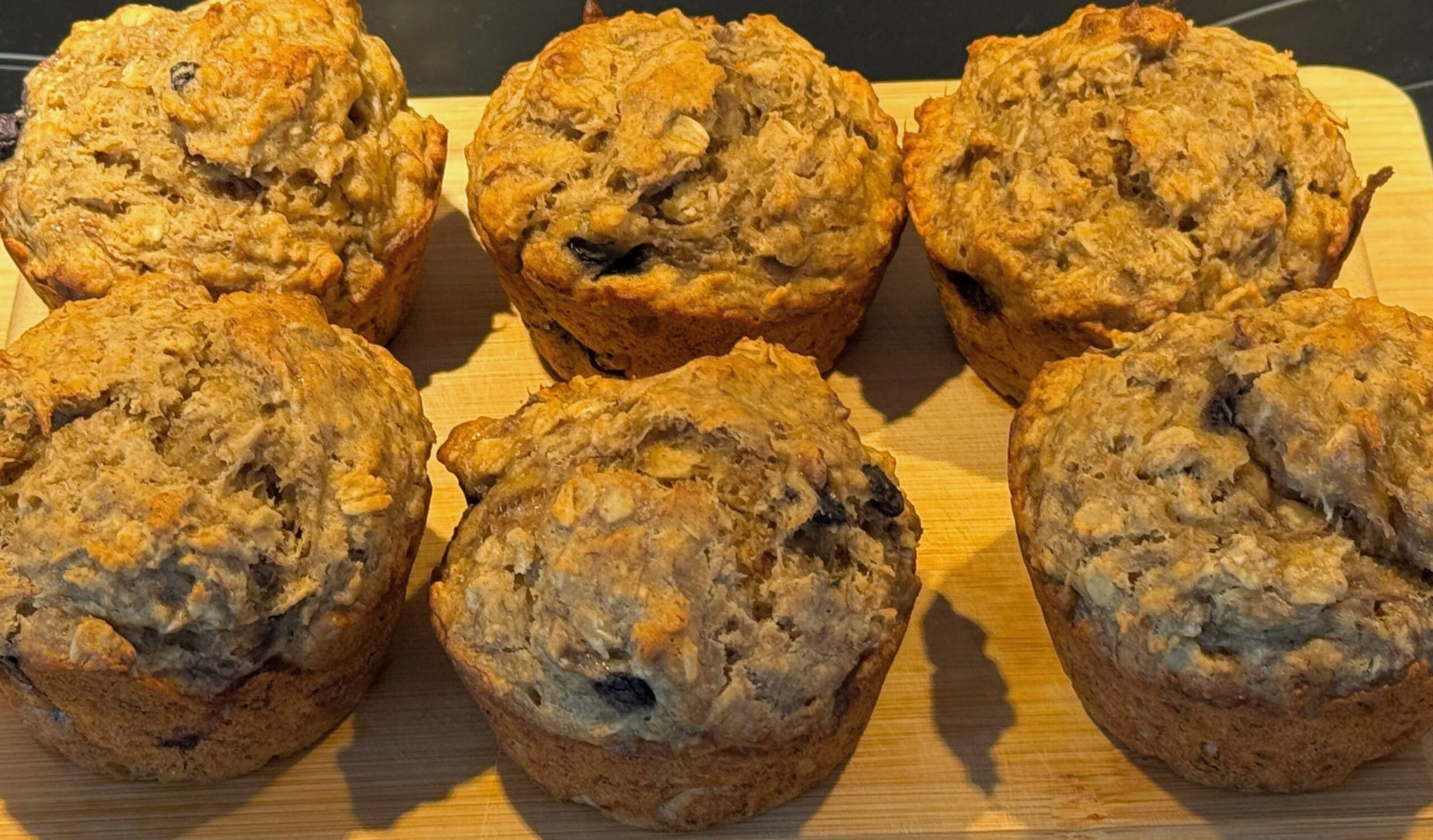 blueberry banana walnut muffins